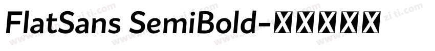 FlatSans SemiBold字体转换